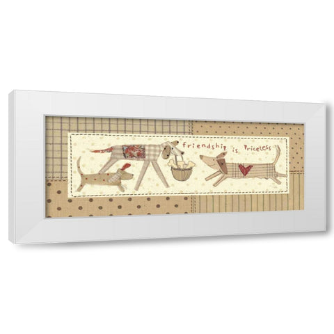 Walk in the Park I White Modern Wood Framed Art Print by Pela Studio