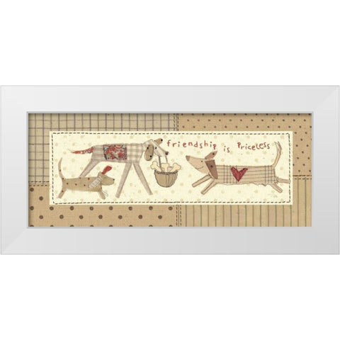 Walk in the Park I White Modern Wood Framed Art Print by Pela Studio