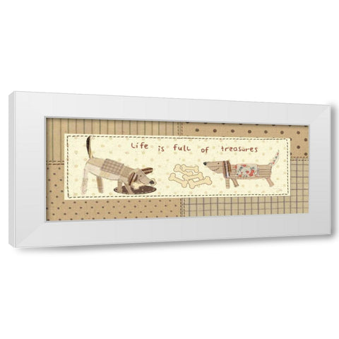 Walk in the Park II White Modern Wood Framed Art Print by Pela Studio