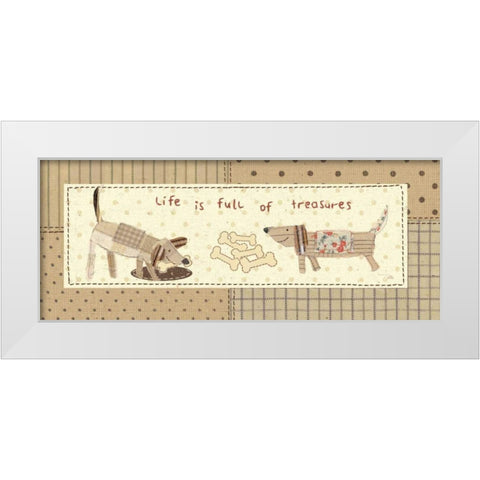 Walk in the Park II White Modern Wood Framed Art Print by Pela Studio