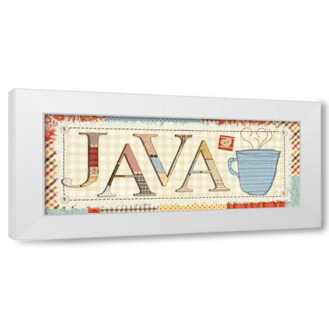 Patchwork Cafe II White Modern Wood Framed Art Print by Pela Studio