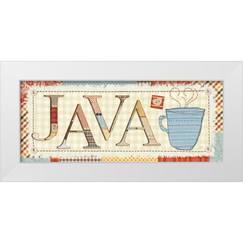 Patchwork Cafe II White Modern Wood Framed Art Print by Pela Studio