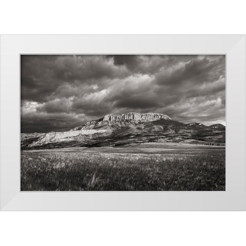 Castle Reef Mountain White Modern Wood Framed Art Print by Majchrowicz, Alan