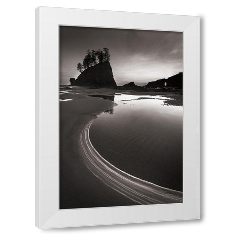 Coastal Evening White Modern Wood Framed Art Print by Majchrowicz, Alan