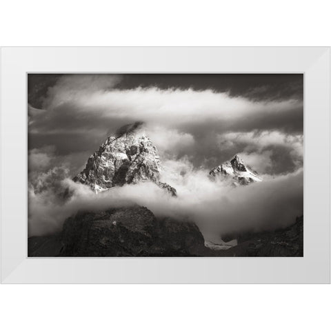 Grand Teton Clouds White Modern Wood Framed Art Print by Majchrowicz, Alan