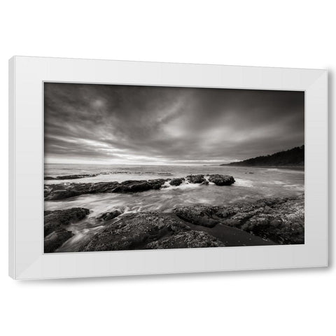 Kalaloch Beach White Modern Wood Framed Art Print by Majchrowicz, Alan