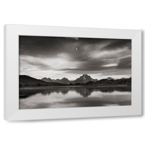 Oxbow Bend White Modern Wood Framed Art Print by Majchrowicz, Alan
