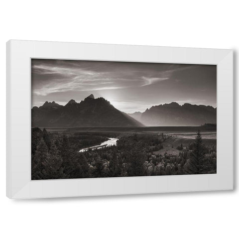 Snake River Overlook Grant Teton National Park  White Modern Wood Framed Art Print by Majchrowicz, Alan