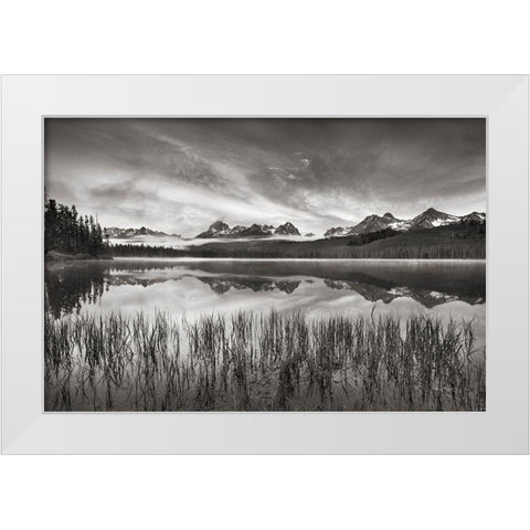 Little Redfish Lakeshore White Modern Wood Framed Art Print by Majchrowicz, Alan