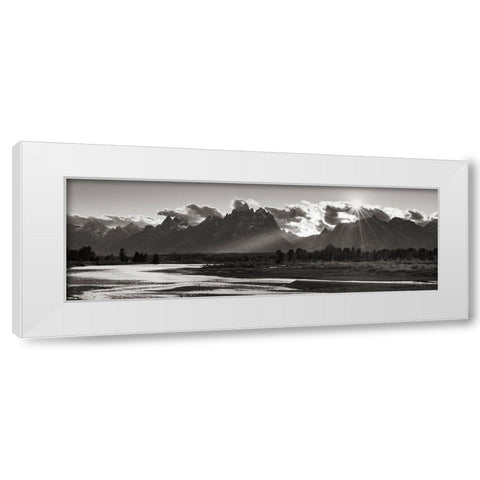 Snake River White Modern Wood Framed Art Print by Majchrowicz, Alan