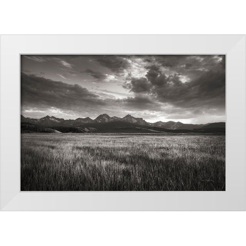 Stanley Basin Sawtooth Mountains Idaho White Modern Wood Framed Art Print by Majchrowicz, Alan