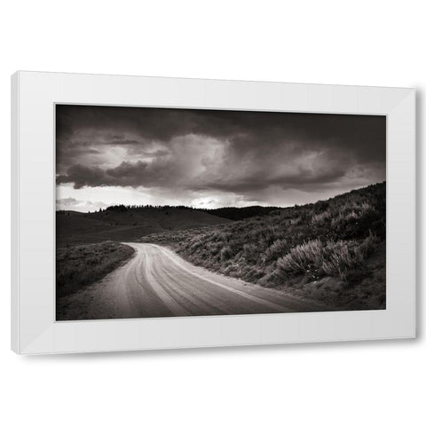 Stanley Basin Road White Modern Wood Framed Art Print by Majchrowicz, Alan