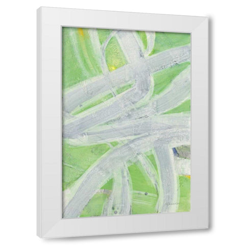Intersections I White Modern Wood Framed Art Print by Hristova, Albena