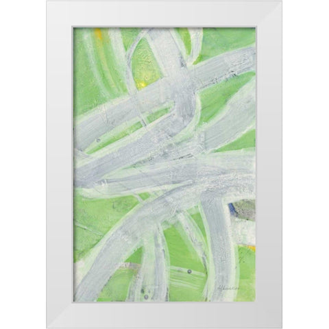 Intersections I White Modern Wood Framed Art Print by Hristova, Albena