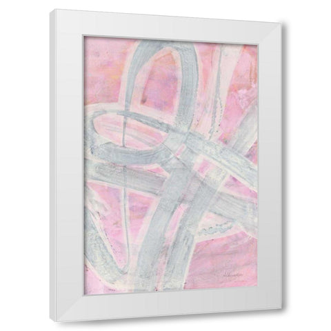 Intersections III White Modern Wood Framed Art Print by Hristova, Albena