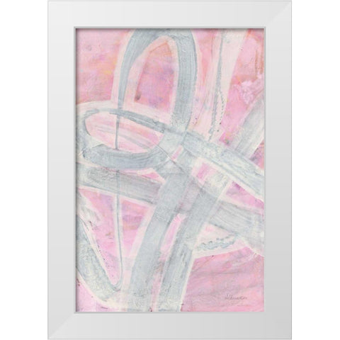 Intersections III White Modern Wood Framed Art Print by Hristova, Albena