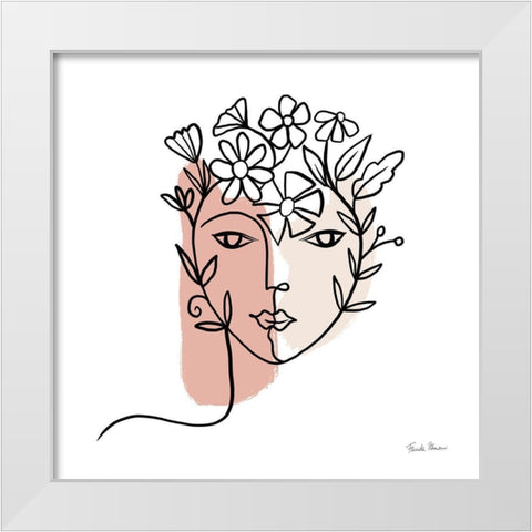 Face of Spring I White Modern Wood Framed Art Print by Zaman, Farida