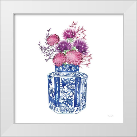 Chinoiserie Style III White Modern Wood Framed Art Print by Charro, Mercedes Lopez