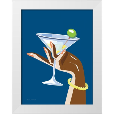 Cocktail Time I White Modern Wood Framed Art Print by Escalante, Omar