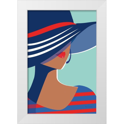 Beach Chic I White Modern Wood Framed Art Print by Escalante, Omar