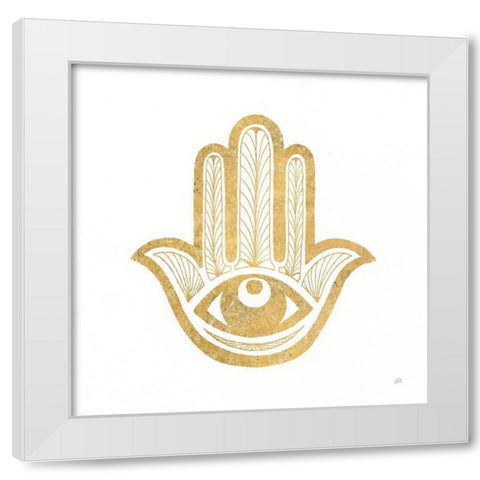Hamsa I White Modern Wood Framed Art Print by Paschke, Chris