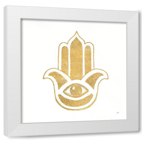 Hamsa III White Modern Wood Framed Art Print by Paschke, Chris