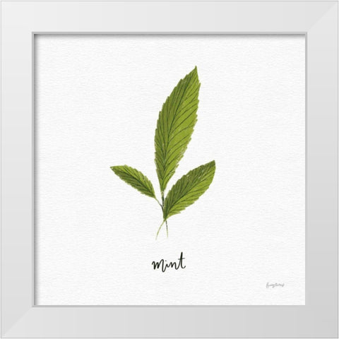 Herbs VII White White Modern Wood Framed Art Print by Thorns, Becky