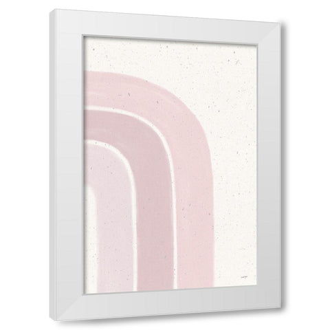 Rainbow Blush I White Modern Wood Framed Art Print by York, Leah