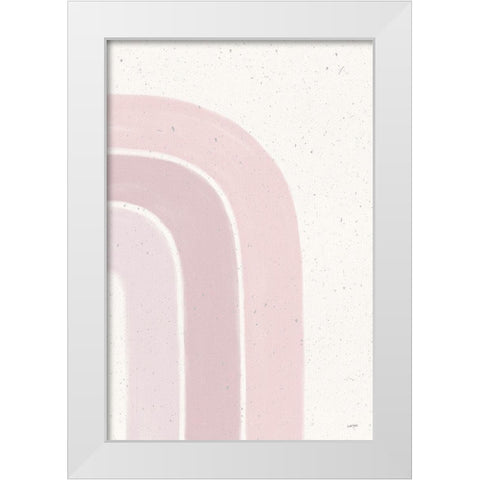 Rainbow Blush I White Modern Wood Framed Art Print by York, Leah