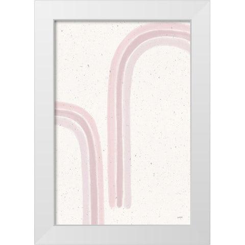 Rainbow Blush II White Modern Wood Framed Art Print by York, Leah