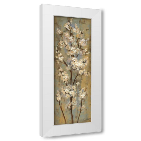 Almond Branch II White Modern Wood Framed Art Print by Vassileva, Silvia