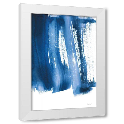 Bold Blue I White Modern Wood Framed Art Print by Charro, Mercedes Lopez