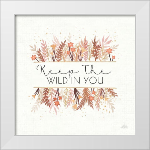 Desert Blooms I White Modern Wood Framed Art Print by Marshall, Laura