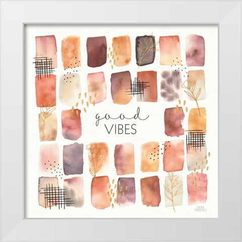 Desert Blooms VI White Modern Wood Framed Art Print by Marshall, Laura