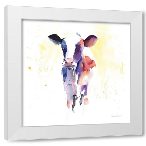 Holstein II White Modern Wood Framed Art Print by Valle, Aimee Del