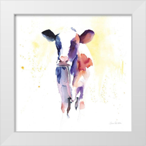 Holstein II White Modern Wood Framed Art Print by Valle, Aimee Del