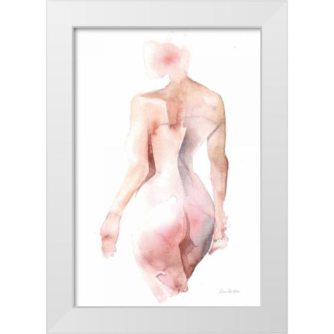 Solace III White Modern Wood Framed Art Print by Valle, Aimee Del