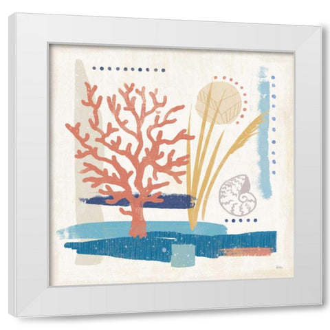 Coastal View II White Modern Wood Framed Art Print by Charron, Veronique