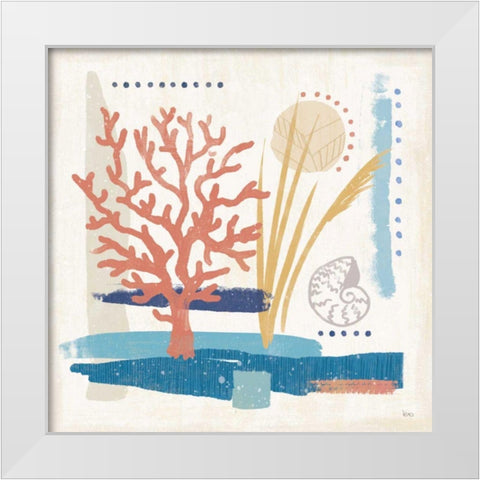 Coastal View II White Modern Wood Framed Art Print by Charron, Veronique