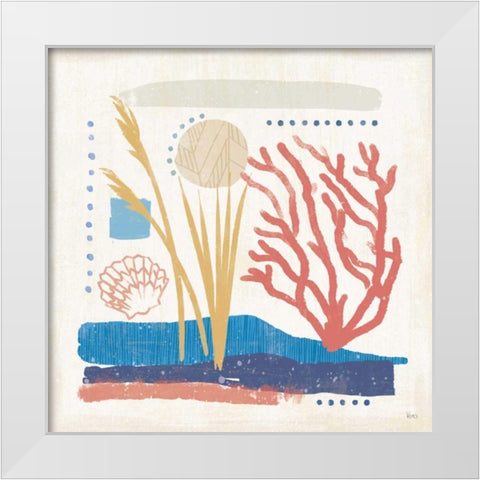 Coastal View III White Modern Wood Framed Art Print by Charron, Veronique