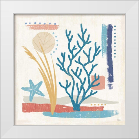 Coastal View IV White Modern Wood Framed Art Print by Charron, Veronique