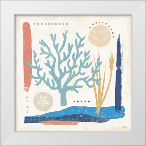 Coastal View V White Modern Wood Framed Art Print by Charron, Veronique