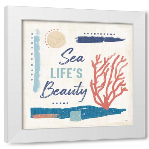 Coastal View VII White Modern Wood Framed Art Print by Charron, Veronique