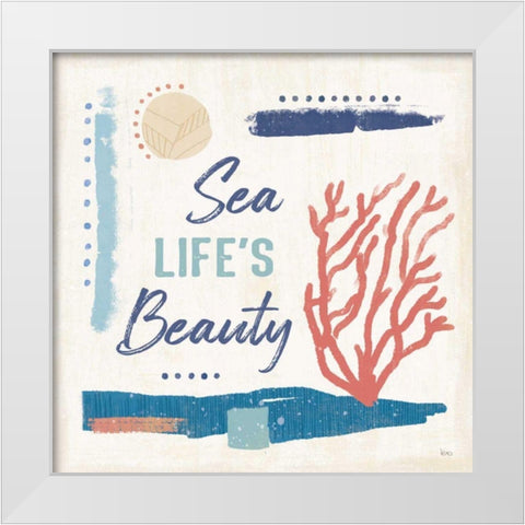 Coastal View VII White Modern Wood Framed Art Print by Charron, Veronique