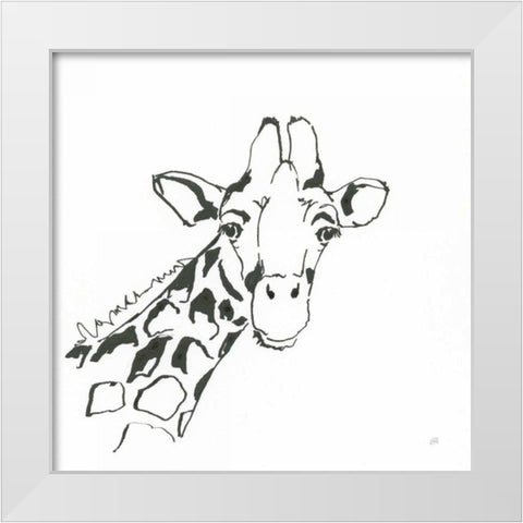 African Animals I White Modern Wood Framed Art Print by Paschke, Chris