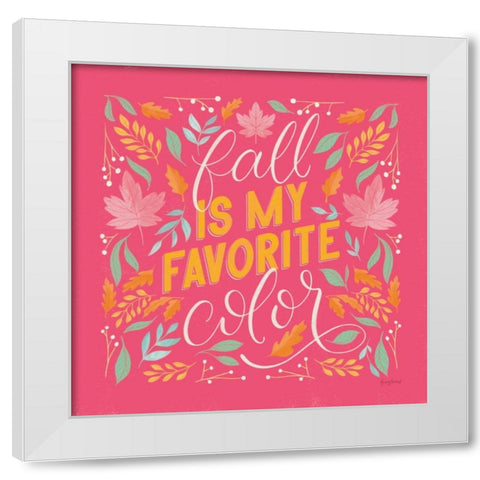 Autumn Sayings I Bright White Modern Wood Framed Art Print by Thorns, Becky