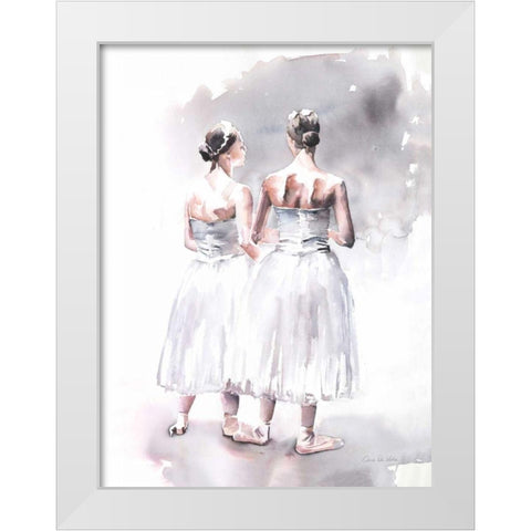 Ballet VII White Modern Wood Framed Art Print by Valle, Aimee Del