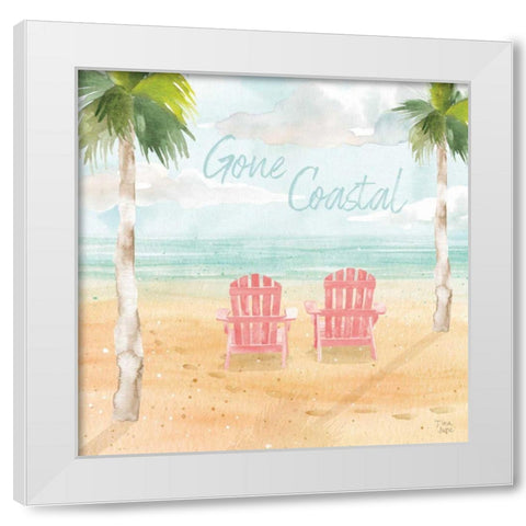 Surfs Up III White Modern Wood Framed Art Print by June, Dina