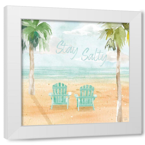 Surfs Up IV White Modern Wood Framed Art Print by June, Dina