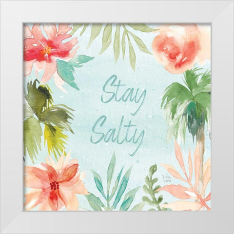 Surfs Up X White Modern Wood Framed Art Print by June, Dina